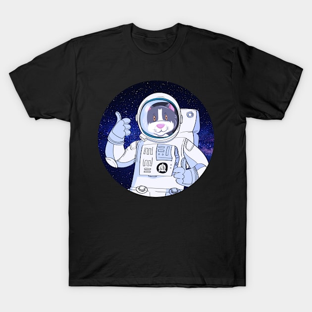 Cat Astronaut Funny Kitty In Space Science Fiction T-Shirt by mangobanana